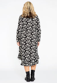 Blouse-dress with frill WILLOW - black - #3