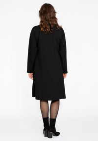 Dress with buttons INTERLOCK - black - #3