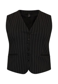 Vest interlock PINSTRIPE - black - #4