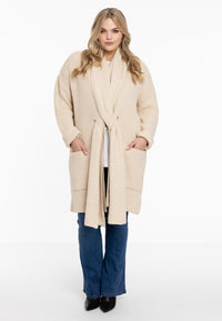 Cardigan shawl collar - ecru - #1