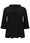 Shirt A-line turtle neck DOLCE - black - #4