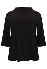 Shirt A-line turtle neck DOLCE - black - #4