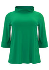 Shirt A-line turtle neck DOLCE - green - #4