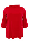 Chemise a-ligne col roulé dolce - Rouge