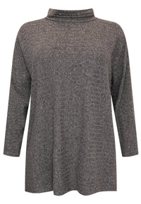 Pullover high neck RIB - grey - #3