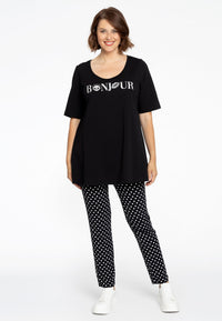 Tunic flare BONJOUR organic cotton - black - #1