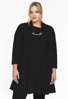 Tunic wide bottom chain collar DIAGONAL - black