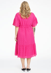 Dress broderie anglaise - pink - #3