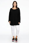 Pull square cashmere - black