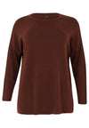 Pull carré cachemire - marron