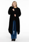 Cardigan drape neck cashmere - black - #5