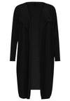 Cardigan drape neck cashmere - black - #4