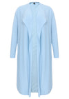 Cardigan drape neck cashmere - light blue - #4