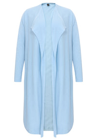 Cardigan drape neck cashmere - light blue - #4
