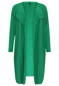 Cardigan drape neck cashmere - green - #4