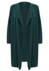Cardigan drape neck cashmere - dark green - #4
