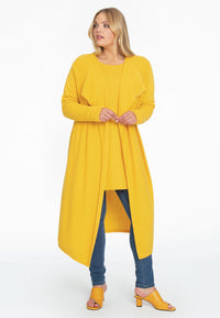 Cardigan drape neck cashmere - yellow - #2