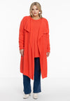 Cardigan drape neck cashmere - orange