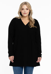 Pullover V-neck - black - #1