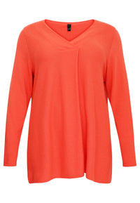 Pullover V-neck - orange - #4