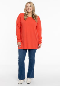 Pull v-neck cashmere - orange - #2