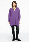 Pullover polo collar - purple