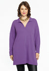 Pullover polo collar - purple