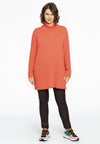 Pullover high neck rib - orange - #2