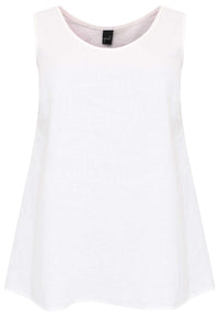 Singlet flare LINEN - white - #4