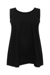 Singlet flare LINEN - black - #4