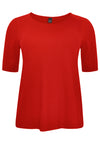 Chemise relax diagonal - Rouge
