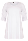 Tunic wide bottom cuff COTTON - white - #4