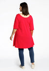 Tunic wide bottom COTTON - red - #3