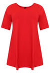 Tunic wide bottom COTTON - red - #4