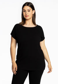 T-Shirt wide DIAGONAL - black - #1