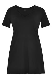 T-shirt long VISCOSE - black - #1