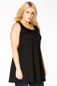 Singlet flare VISCOSE - black - #1