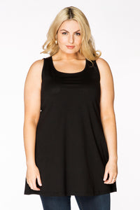 Singlet flare VISCOSE - black - #2
