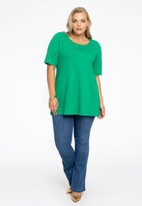 Tunic flare fit COTTON - green - #2