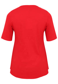 Tunic flare fit COTTON - red - #5