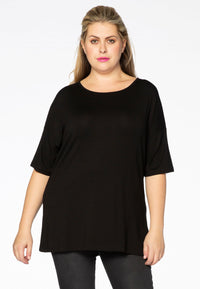Shirt wide short sl VI/EAT-shirt VISCOSE - black - #1