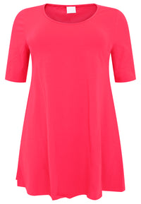 Tunic wide bottom COTTON - pink - #4