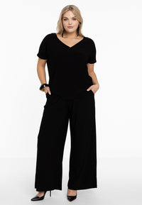 T-shirt v-neck DOLCE - black - #2