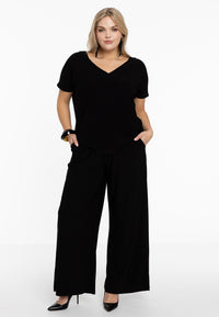 T-shirt v-neck DOLCE - black - #2