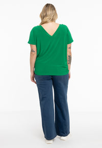 T-shirt v-neck DOLCE - green - #3