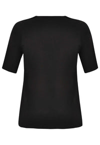 T-shirt v-neck relax fit COTTON - black - #2