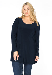 Tunic long sleeve flare DOLCE - blue - #1