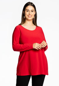 Tunic long sleeve flare DOLCE - red - #1