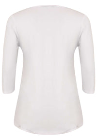 Tunic flare fit buttons COTTON - white - #3