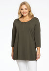 Tunic flare fit buttons COTTON - green